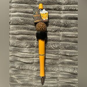 Fun Coffee & Anxiety Pen - Yellow and Brown